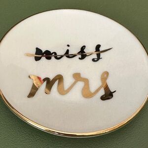Kate Spade by Lenox "Bridal Party" "Miss to Mrs." Ring Dish